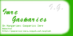 imre gasparics business card